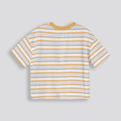 Girls Boxy Tee Multi Stripe