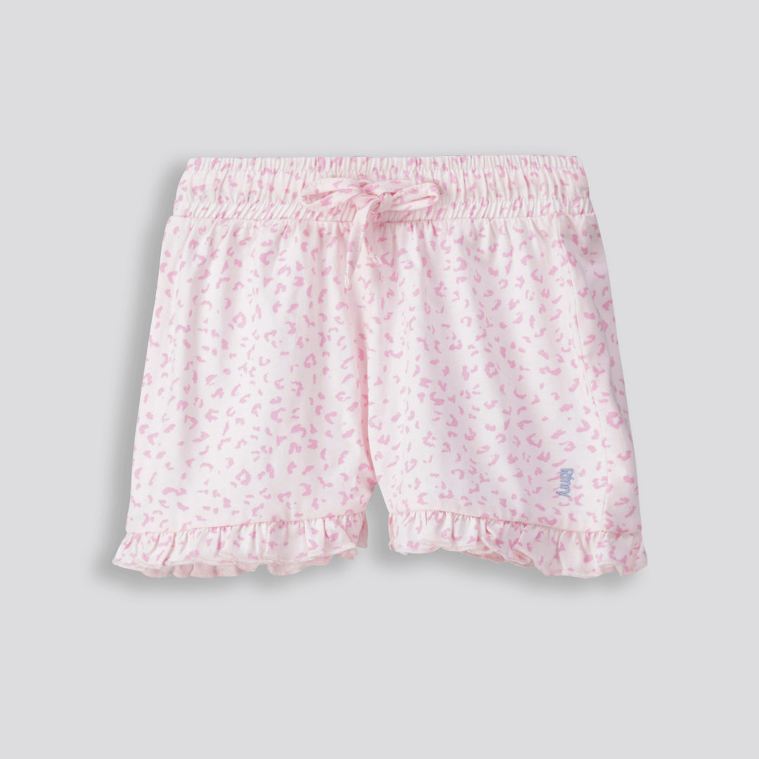 Girls Frill Edge Shorts Light Pink