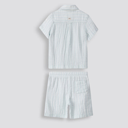 Boys Pull On Shorts Pale Blue
