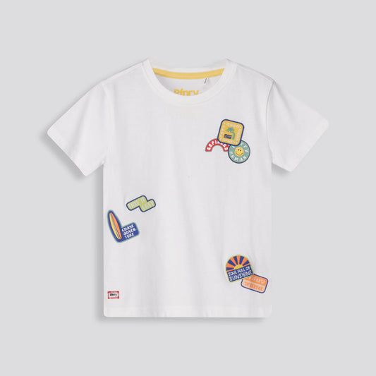 Boys Branded Tee Optic White