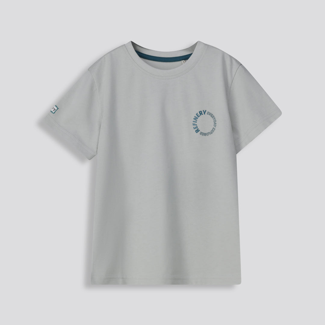 Boys Branded Tee Light Blue