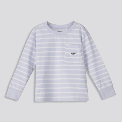 Boys Striped Long Sleeve Light Blue
