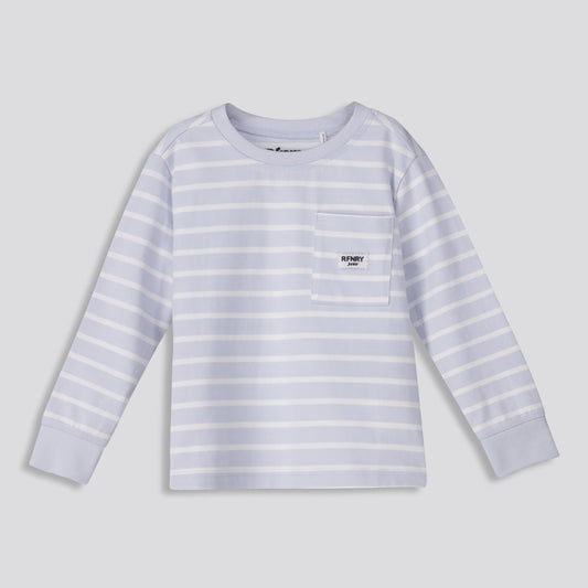 Boys Striped Long Sleeve Light Blue