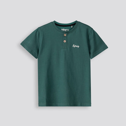 Boys Henley Tee Green