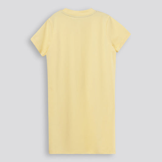 Girls T-Shirt Dress Yellow
