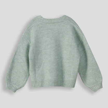 Girls Cardigan Sage
