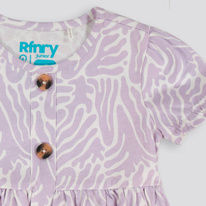 Girls Short Flare Dress Lilac
