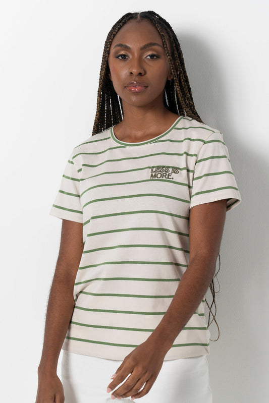 Stripe T-Shirt Stone