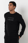 Statement Sweat Top Black