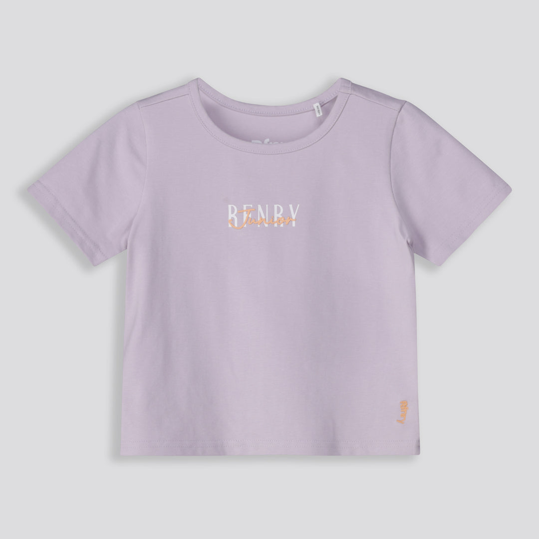 Girls Branded Tee Purple